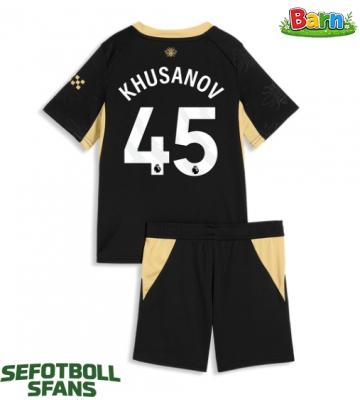 Manchester City Abdukodir Khusanov #45 Bortaställ Barn 2026-27 Kortärmad (+ Korta byxor)